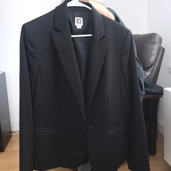 Black Anne Klein Suit Jacket 1-piece - Picture 2 of 4